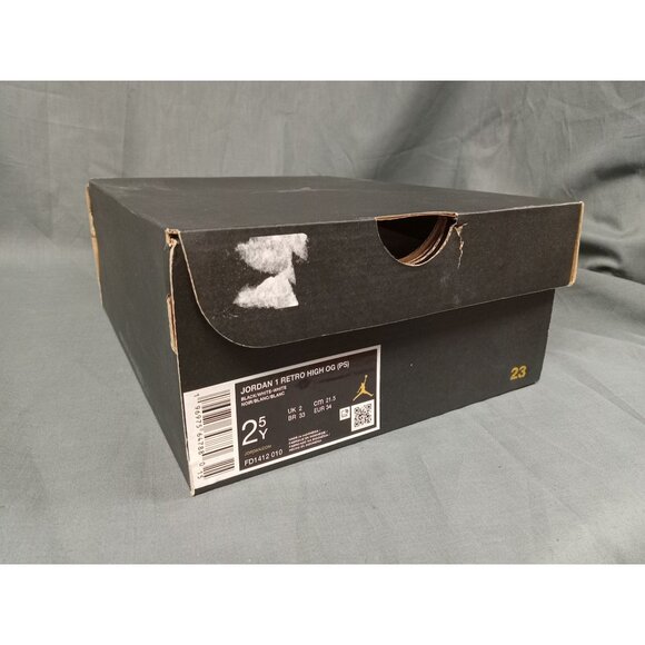 Jordan 1 Retro High OG (PS) Black White Size 2.5Y BRAND NEW in BOX! - Picture 12 of 14